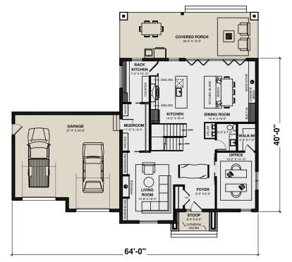 Main Floor  for House Plan #034-01310