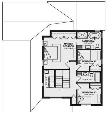 Second Floor for House Plan #034-01311