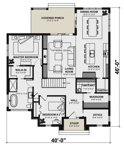 Main Floor  for House Plan #034-01312