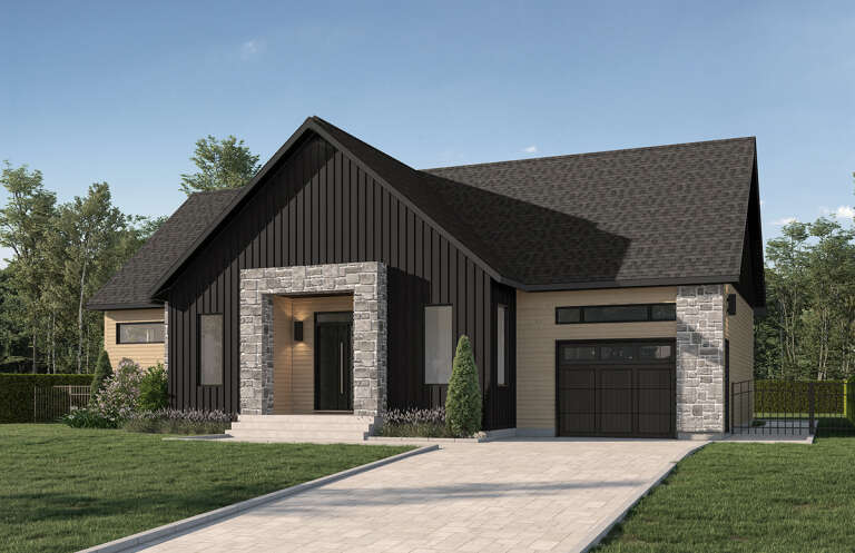 House Plan House Plan #30278 Angled Front Elevation