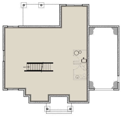 Basement for House Plan #034-01313