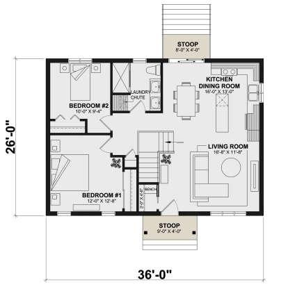 Main Floor  for House Plan #034-01315
