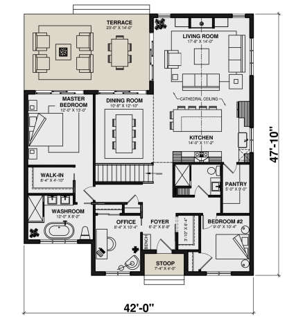 Main Floor  for House Plan #034-01316