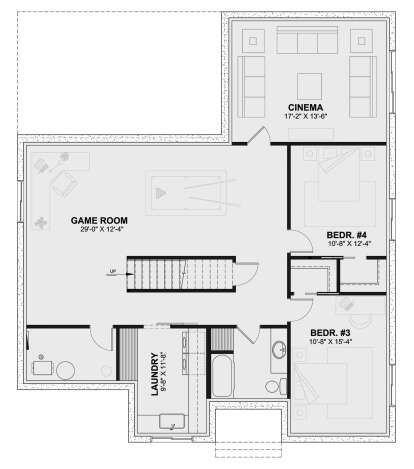 Basement for House Plan #034-01316