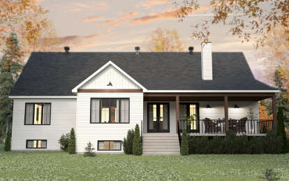 Modern Farmhouse House Plan #034-01318 Elevation Photo