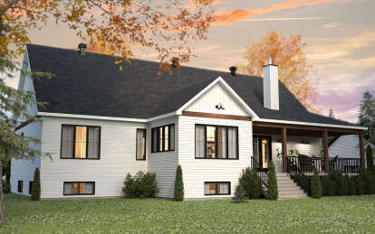 Modern Farmhouse House Plan #034-01318 Elevation Photo