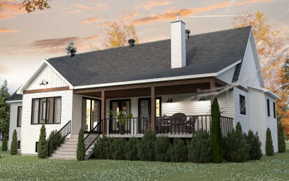 Modern Farmhouse House Plan #034-01318 Elevation Photo