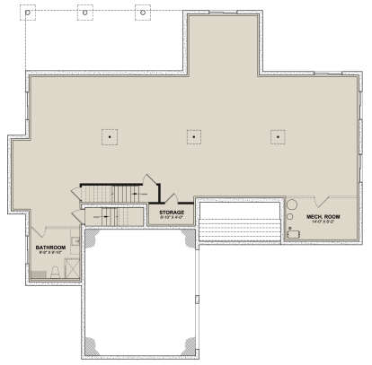 Basement for House Plan #034-01318