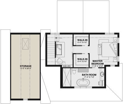 Second Floor for House Plan #034-01319