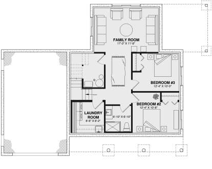 Basement for House Plan #034-01319