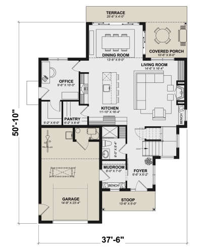 Main Floor  for House Plan #034-01321