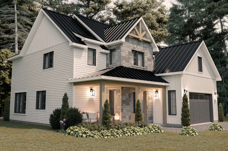 House Plan House Plan #30288 Angled Front Elevation
