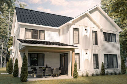 Modern Farmhouse House Plan #034-01322 Elevation Photo