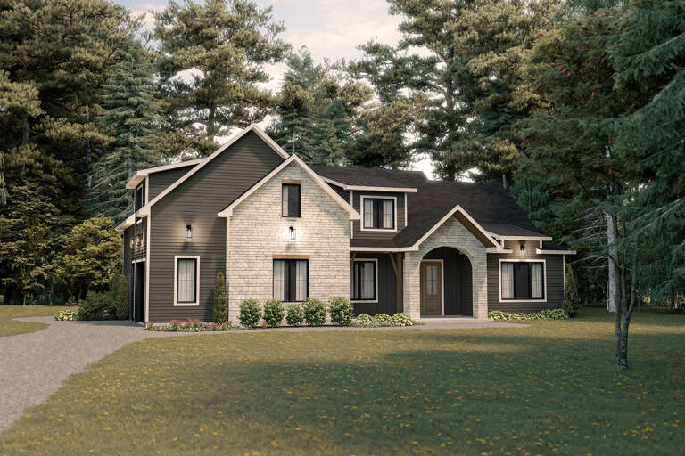House Plan House Plan #30291 Angled Front Elevation