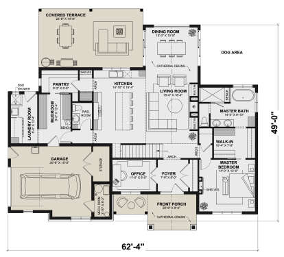Main Floor  for House Plan #034-01325