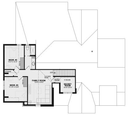 Second Floor for House Plan #034-01325
