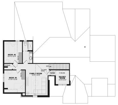 Second Floor for House Plan #034-01325