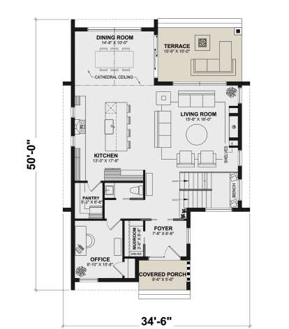 Main Floor  for House Plan #034-01326