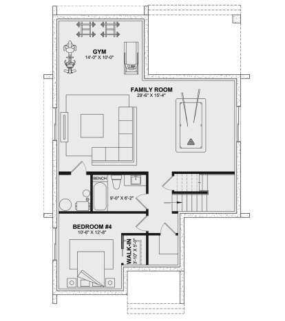Basement for House Plan #034-01326
