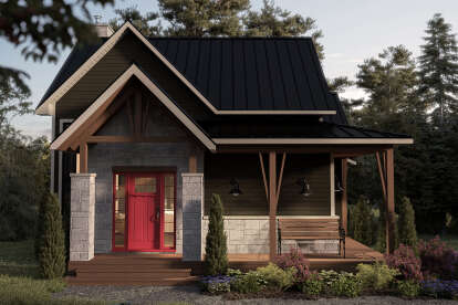 Craftsman House Plan #034-01328 Elevation Photo