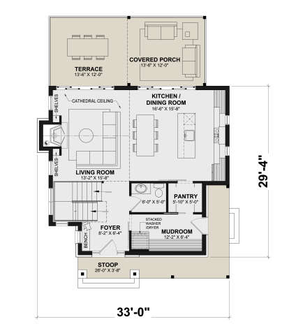 Main Floor  for House Plan #034-01328