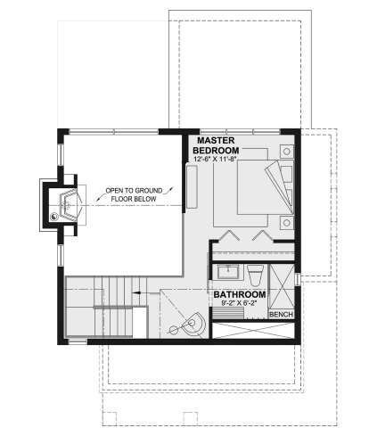 Second Floor for House Plan #034-01328