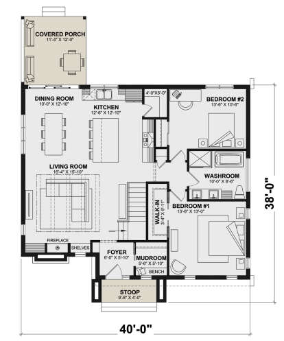 Main Floor  for House Plan #034-01331