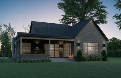 Modern Transitional House Plan #034-01332 Elevation Photo