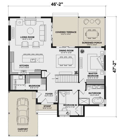 Main Floor  for House Plan #034-01332