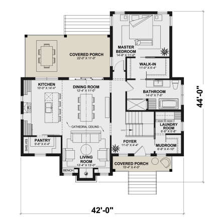 Main Floor  for House Plan #034-01333