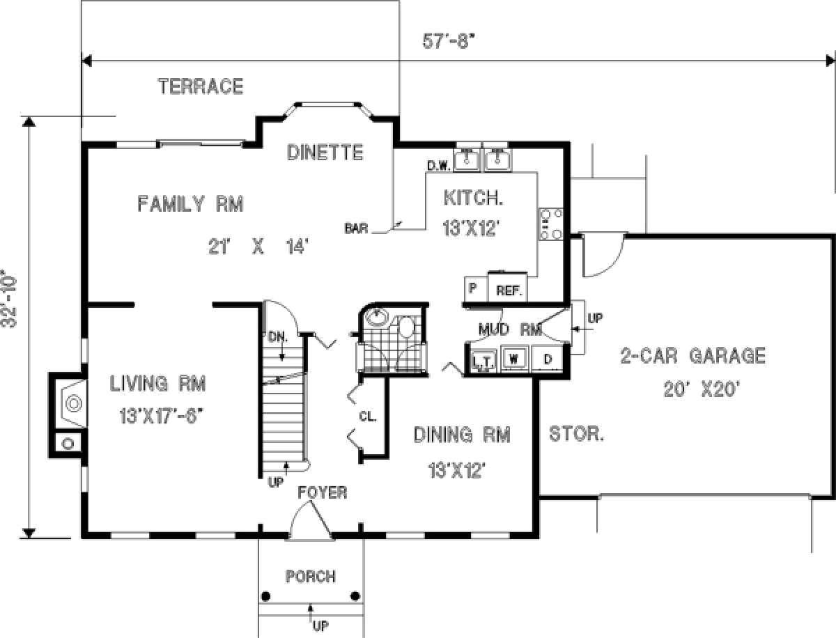 Main Floor for House Plan #033-00076