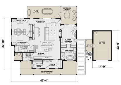 Main Floor  for House Plan #034-01334