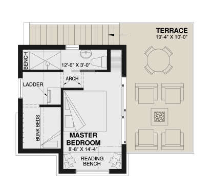 Second Floor for House Plan #034-01335