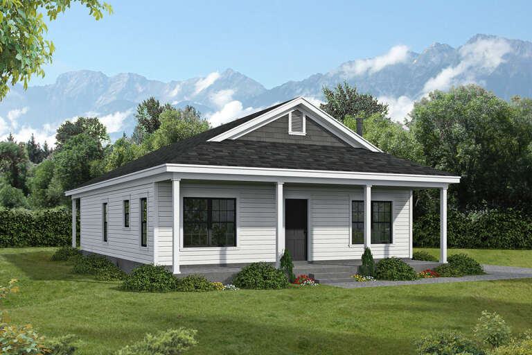 House Plan House Plan #30304 Angled Front Elevation