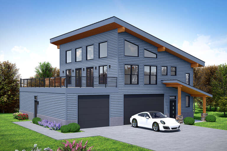 House Plan House Plan #30305 Angled Front Elevation