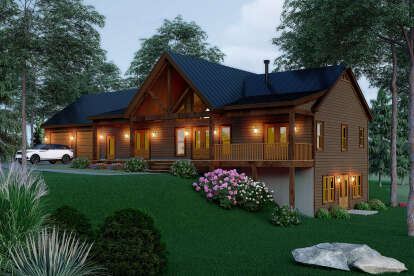 Cabin House Plan #940-00975 Elevation Photo