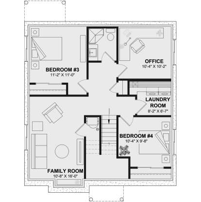 Basement for House Plan #034-01337