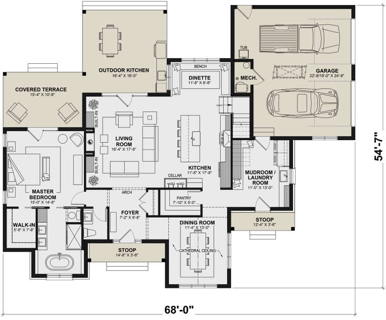 House Plan House Plan #30308 Drawing 1