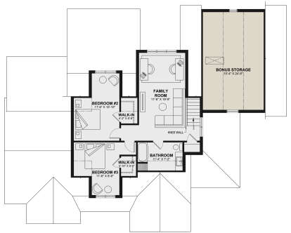 Second Floor for House Plan #034-01338