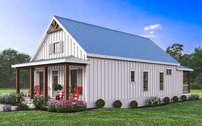 Modern Farmhouse House Plan #009-00386 Elevation Photo