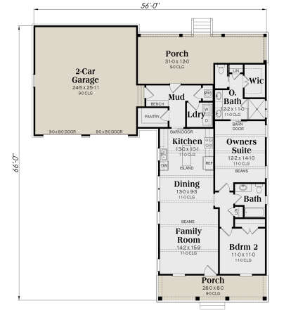 Main Floor  for House Plan #009-00386