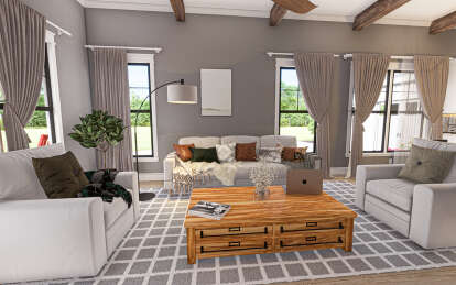 Modern Farmhouse House Plan #009-00386 Additional Photo