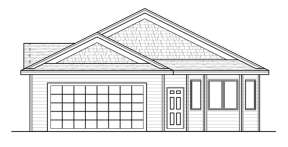 Ranch House Plan #098-00073 Elevation Photo