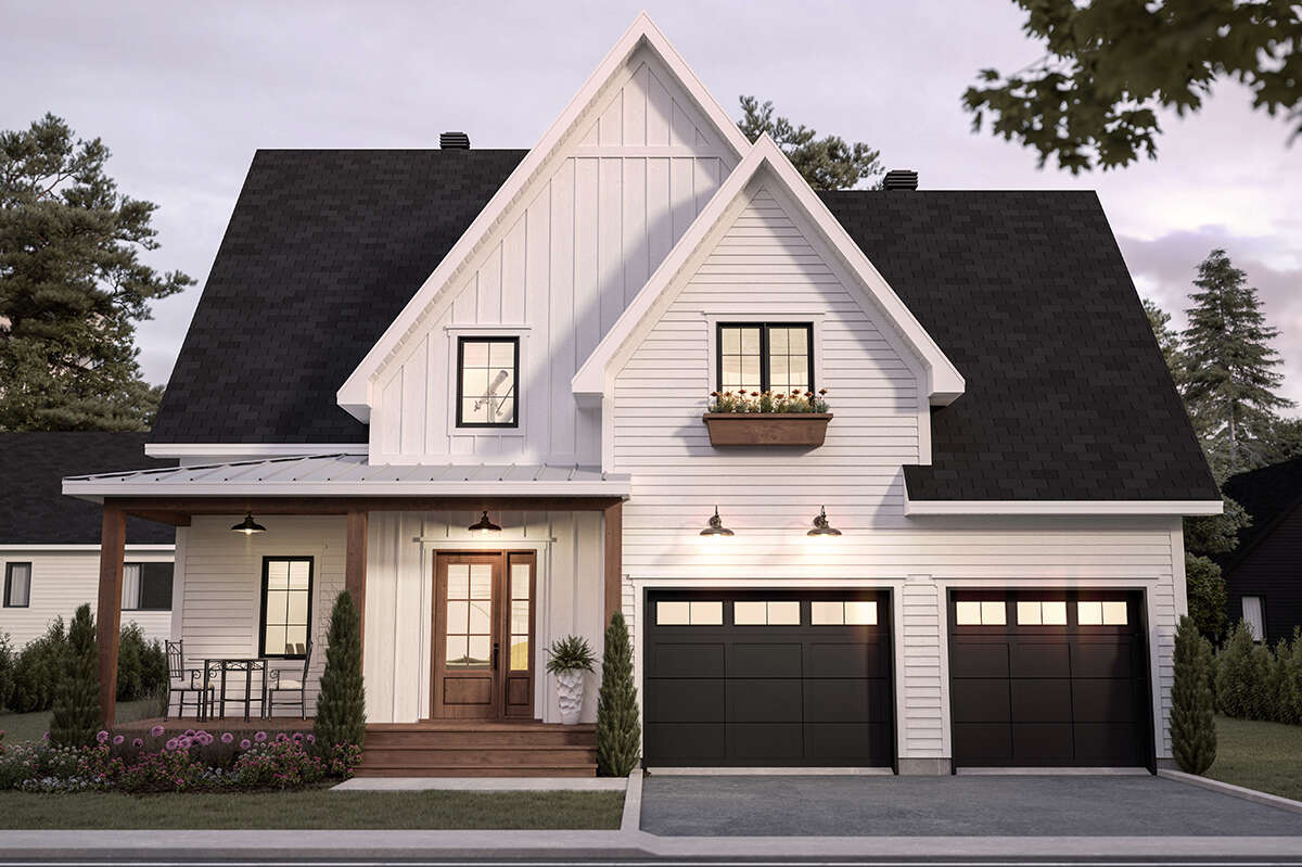 Modern Farmhouse Plan - 3,295 Square Feet, 6 Bedrooms, 3.5 Bathrooms ...