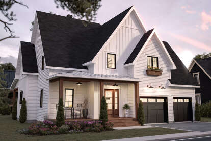 Modern Farmhouse House Plan #034-01339 Elevation Photo
