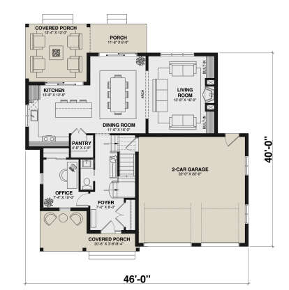 Main Floor  for House Plan #034-01339
