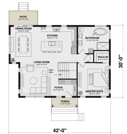Main Floor  for House Plan #034-01342