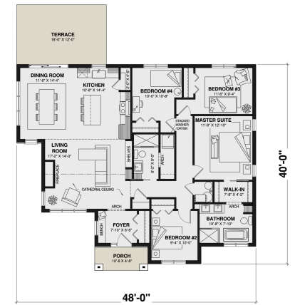 Main Floor  for House Plan #034-01343