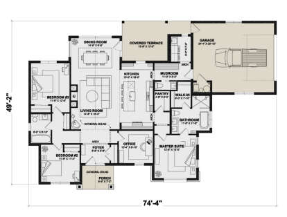 Main Floor  for House Plan #034-01344