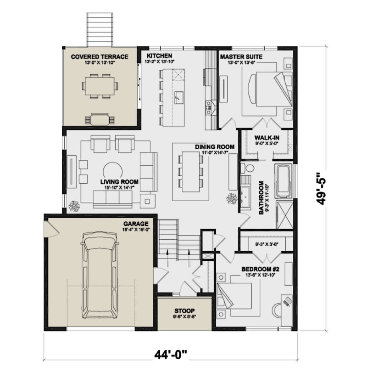 Contemporary Plan - 2,938 Square Feet, 4 Bedrooms, 2 Bathrooms | Floor ...
